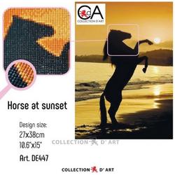 Diamond Painting Horse at Sunset de0447 27 x 37 cm